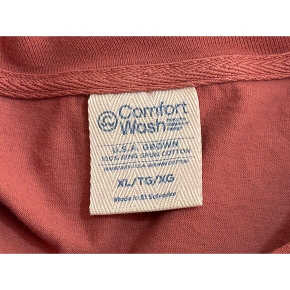 HYMAN'S SEAFOOD CHARLESTON SC Short Sleeve Pull-Over T-Shirt Peach XL - Picture 5 of 5